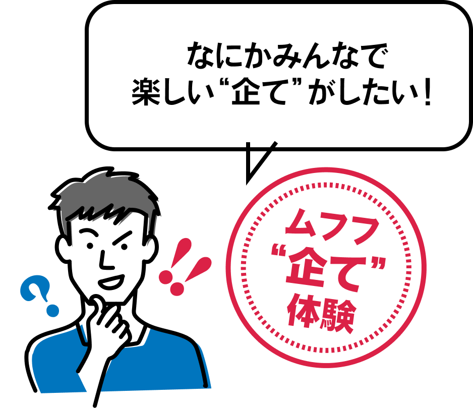 なにかみんなで楽しい“企て”がしたい【ムフフ“企て”体験】